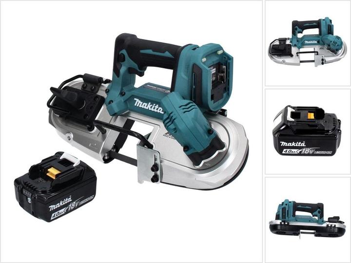 Actual product image Makita DPB 183 M1 Sega a nastro a batteria 18V 66mm + 1x Batteria 4,0 Ah - caricabatterie