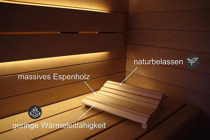 Image du produit Sunnydeals Appuie-tête de sauna en bois