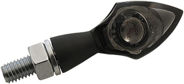 Image du produit Highsider Clignotant LED PEN HEAD noir, verre teintée, courte tige