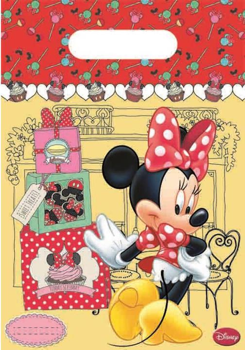 Produktbild Minnie Mouse Cafe Plastik Partytüten (6er Pack)
