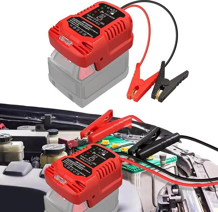 Produktbild NoName Notladegerät für 12V-Starterbatterie mit Ihrer Milwaukee 18V Lithiumbatterie (100 A)