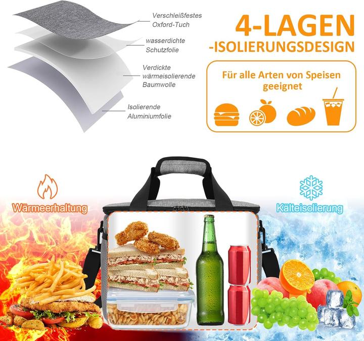 Immagine prodotto Caliyo Faltbare Kühltasche mit Reissverschluss (15 l)