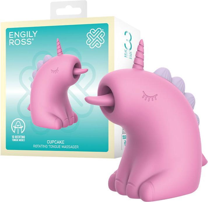 Produktbild Engily Ross Cupcake Unicorn - 360° rotierender Zungenmassagegerät - Pink