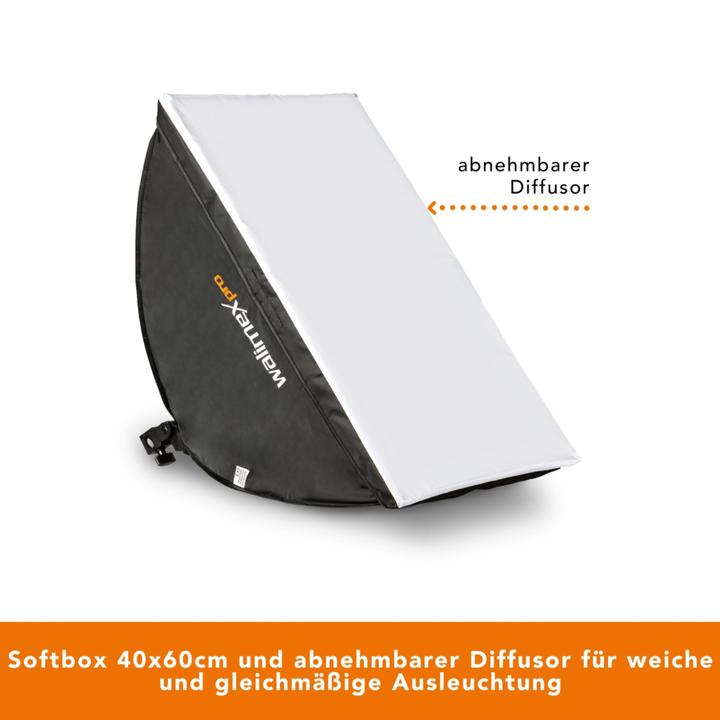 Image du produit Walimex pro LED 45W Softbox 40x60cm Bi Color