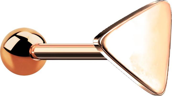 Actual product image Star Piercing Micro Barbell rosegold mit Kugel und Dreieck (without brass, Surgical steel 316L)