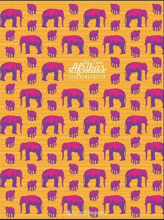 Actual product image Animals of Africa gift wrap booklet motif (Wrapping paper, 2 x)