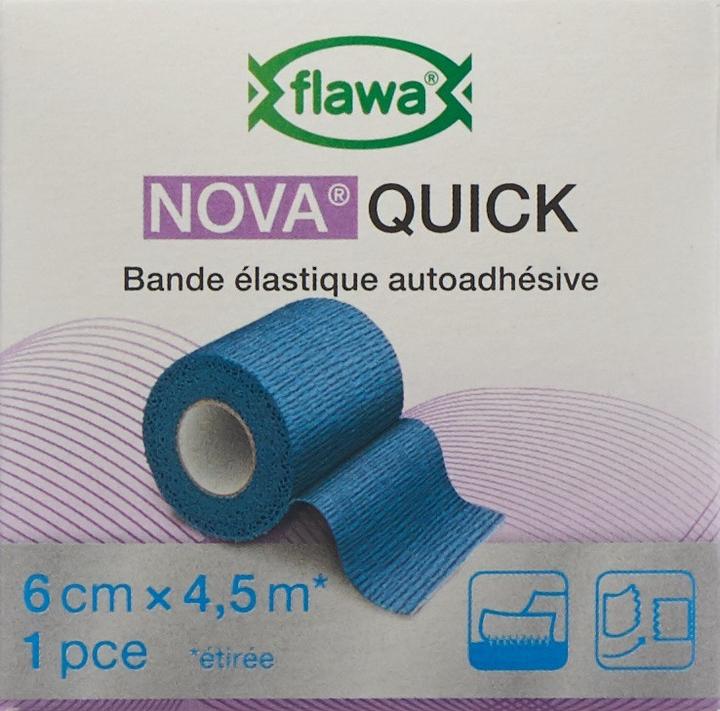 Produktbild Flawa Quick kohäsive Reissbinde 6cmx4.5m blau