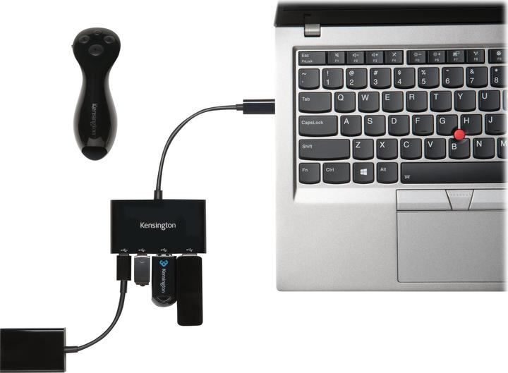 Actual product image Kensington CH1000 USB-C 4-Port Hub (USB-C, 4 Ports)