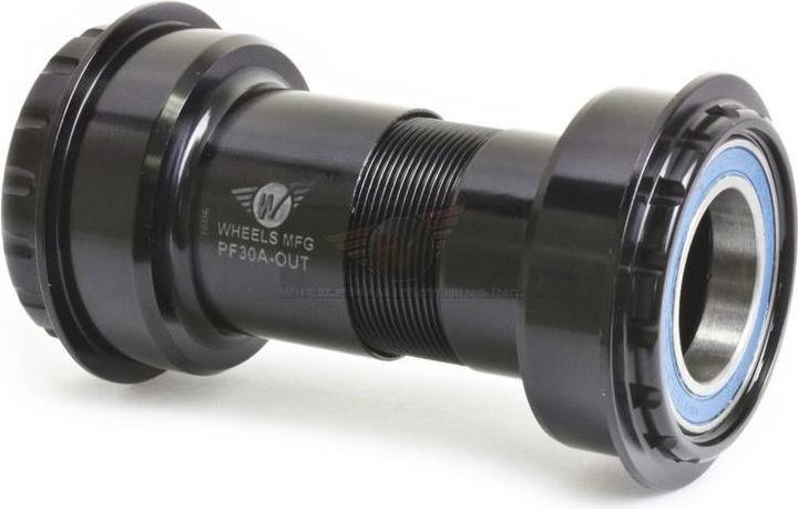 Wheels Manufacturing ABEC 3 Innenlager, PF30A Outboard, Shimano Hollowtech II 24mm Kurbeln, black