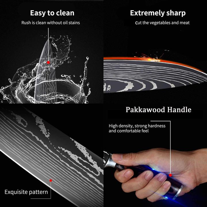 Actual product image Kepeak Sharp stainless steel chef's knives (20 cm)