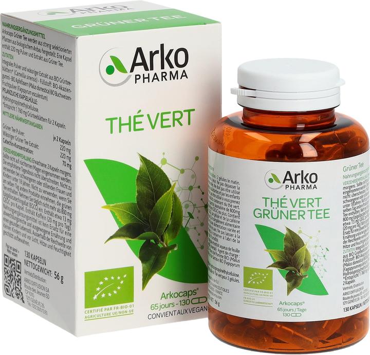Produktbild Arkopharma Arkocaps Bio Grüntee Kapseln (130 Stück, Kapseln, 102 g)