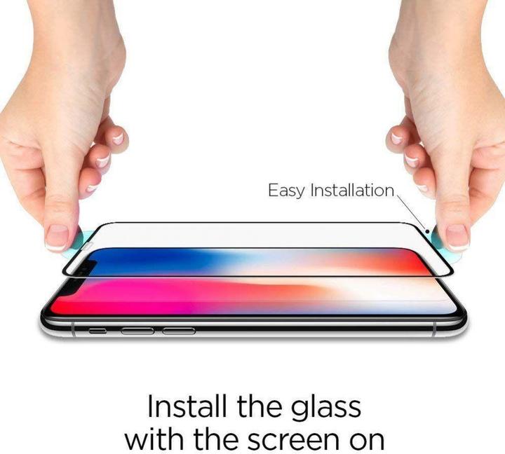 Image du produit Spigen Verre Tempéré Fc Iphone 11 Pro Max Noir (1 pièce(s), Apple iPhone 11 Pro Max)