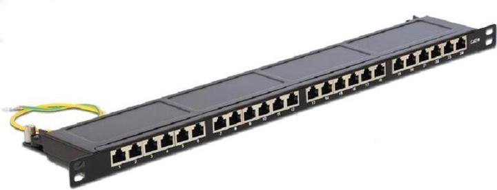 Actual product image Delock 48,30cm (19") Patchpanel 24 Port Cat.6 0.5 U black