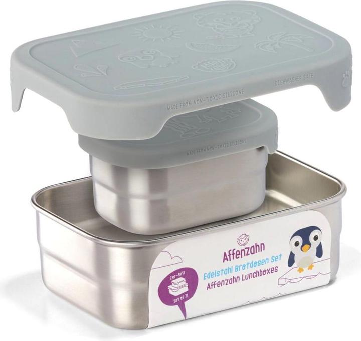 Actual product image Affenzahn Stainless steel lunch box set