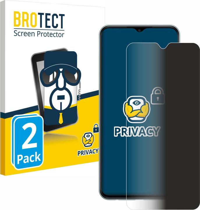 Productafbeelding BROTECT Sichtschutzfolie Anti-Spy Privacy Folie Blaulicht-Schutz (2 Stuk, Samsung Galaxy M23)