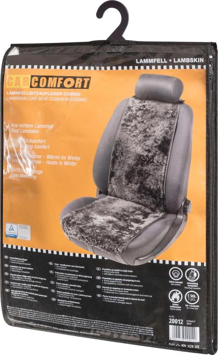 Produktbild CarComfort Sitzaufleger Cosmo aus Lammfell 12-14 mm Fellhöhe schwarz