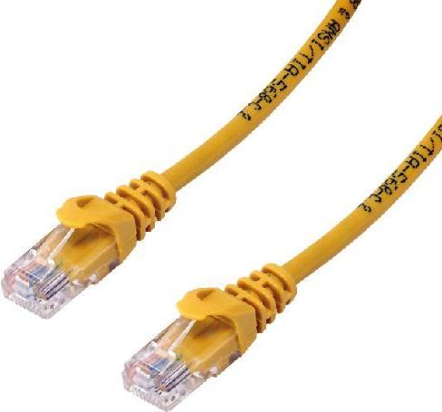 Actual product image MCL 100 PRCT COPPER CAT6 A U UTP RJ45 CABLE 5M YELLOW (U/UTP, CAT6a, 5 m)