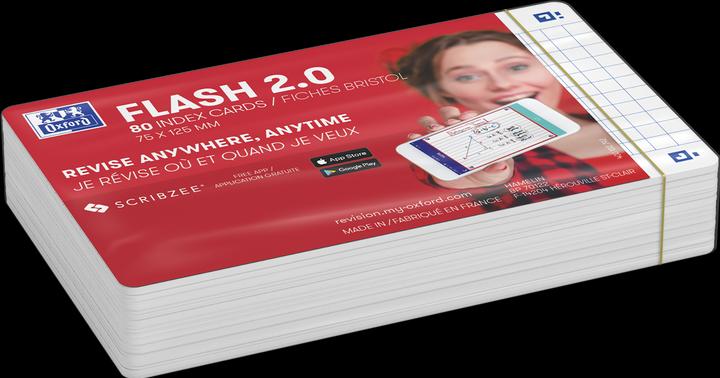 Oxford FLASH 2.0 flashcards (A7, 250 g/m², 80 x)