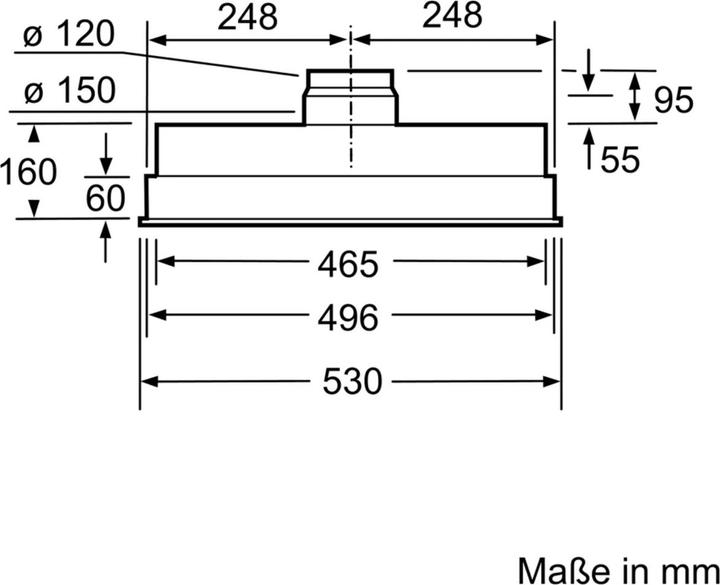 Actual product image Bosch Hausgeräte DHL555BL (Wall hood)
