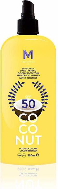 Immagine prodotto Mediterraneo Sun COCONUT crema solare abbronzante scura SPF50 200 ml (Crema solare, SPF 50, 200 ml, 105 g)