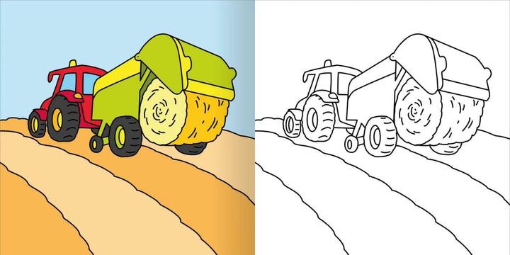 Actual product image Mein erstes dickes Malbuch – Bagger und Traktoren