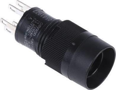 Produktbild Omron Industrial Automation Illuminated Push Button Switch, Latching, Panel Mount, 12mm Cutout, SPST, 250V ac, IP40