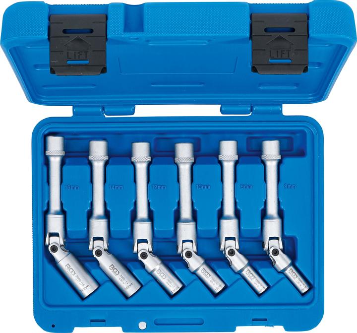 Produktbild BGS Universal Glühkerzen-Gelenkschlüssel-Satz, Sechskant 10 mm (3/8") SW 8 - 16 mm 6-tlg.