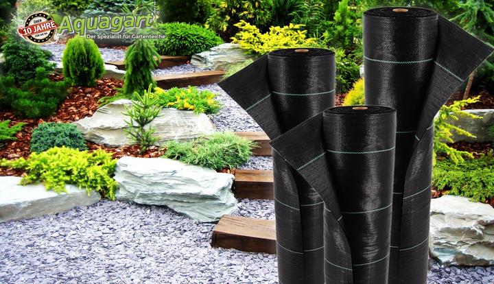Immagine prodotto Aquagart 200m² Bodengewebe Unkrautfolie Mulchfolie 100g 1,65m breit