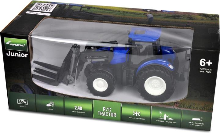 Actual product image Amewi RC Tractor with Pallet Fork LiIon 500mAh blue/6+ (RTR Ready-to-Run)
