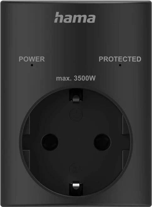 Produktbild Hama Steckdosenadapter, Schutzkontakt, Überspannungsschutz, Netzspannung, Schw