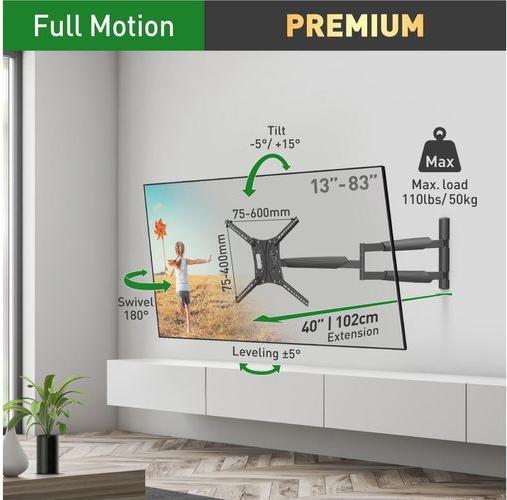 Actual product image Barkan WH 443XL-SW (Wall, 83", 50 kg)