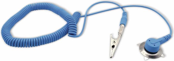 Produktbild Quadrios ESD-Erdungskabel 1.80 m Klemme, Druckknopf 10 mm, Stecker, Krokodilklemme (Statikschutz)