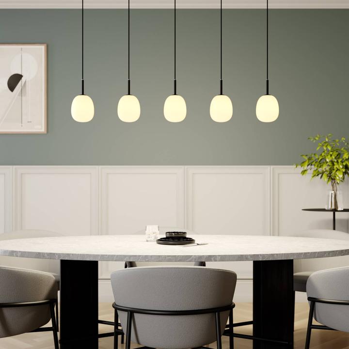 Produktbild Lindby Etiena 5 Pendelleuchte Opal/Black (G9)