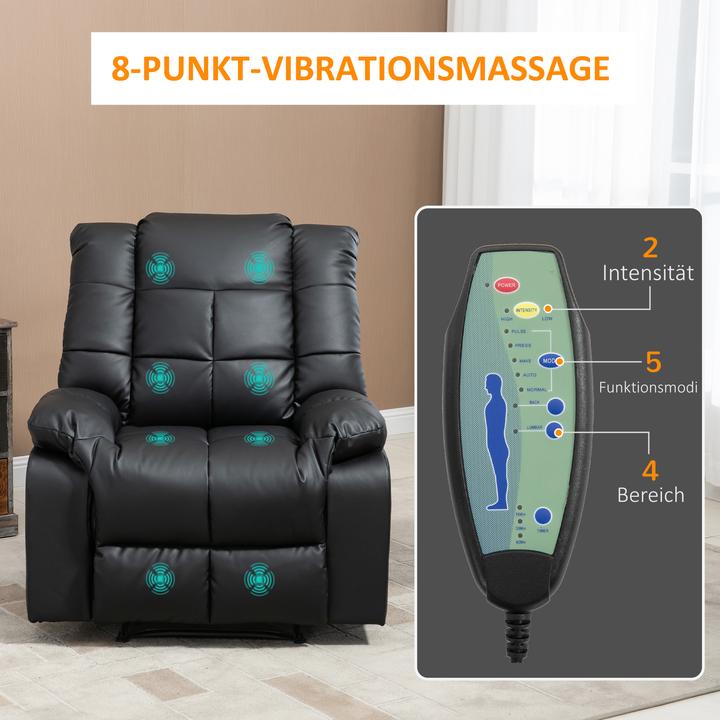 Immagine prodotto Homcom Sedia per massaggi con funzione reclinabile e telecomando