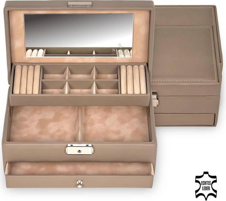 Produktbild Sacher 34.107.565943 - Schmuckkasten Helen nature taupe Leder