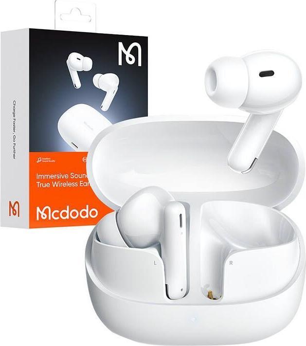 Actual product image Mcdodo HP-0040 in-ear headphones (white) (6 h, Cable)