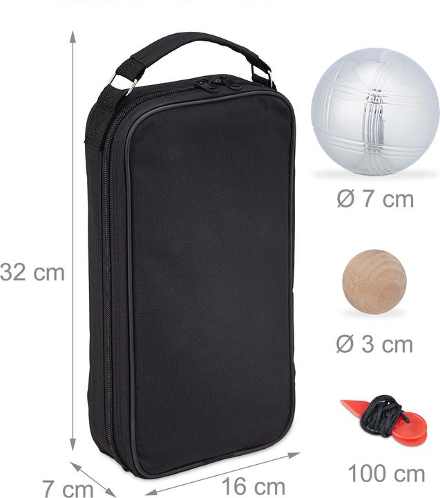 Immagine prodotto Relaxdays Palle di bocce (8 x, 70 mm)