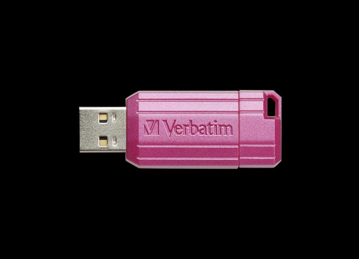 Actual product image Verbatim USB DRIVE 2.0 PINSTRIPE 128GB STORE?N?GO HOT PINK (128 GB, USB-A)