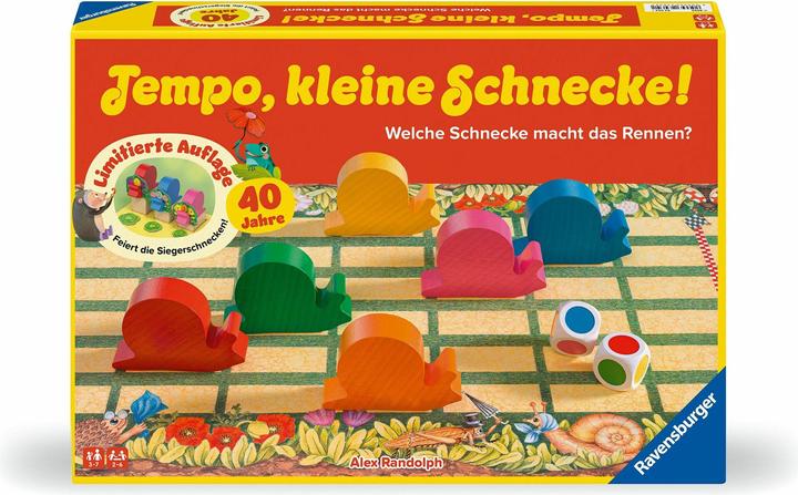 Productafbeelding Ravensburger Kinderspiel 23034 - Tempo kleine slak 40-jarig jubileum, populaire slakkenrace (Duits)
