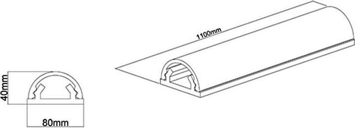 Actual product image Multibrackets Aluminium cable ducts (Duct, 110 cm)