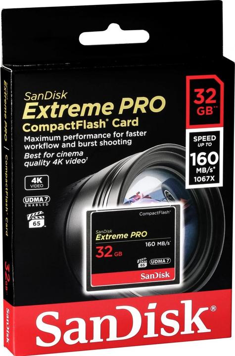 Image du produit SanDisk Extreme Pro Compact Flash (32 Go, CF)