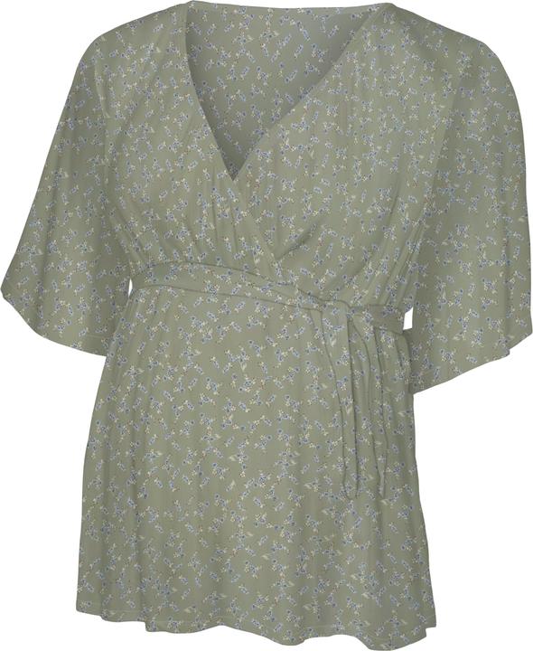 Mamalicious Normal geschnitten V-Ausschnitt Weite Ärmel Top Bluse