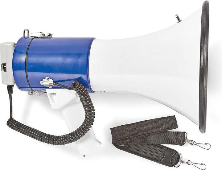 Image du produit Nedis Mégaphone | Portée maximale : 1500 m | Réglage du volume maximal : 135 dB | Microphone amovible (Porte-voix)