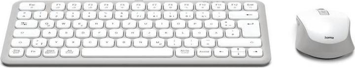 Productafbeelding Hama Multi-apparaat toetsenbord en muis set WKM-500 draadloos klein wit QWERTZ (NL, Draadloze)