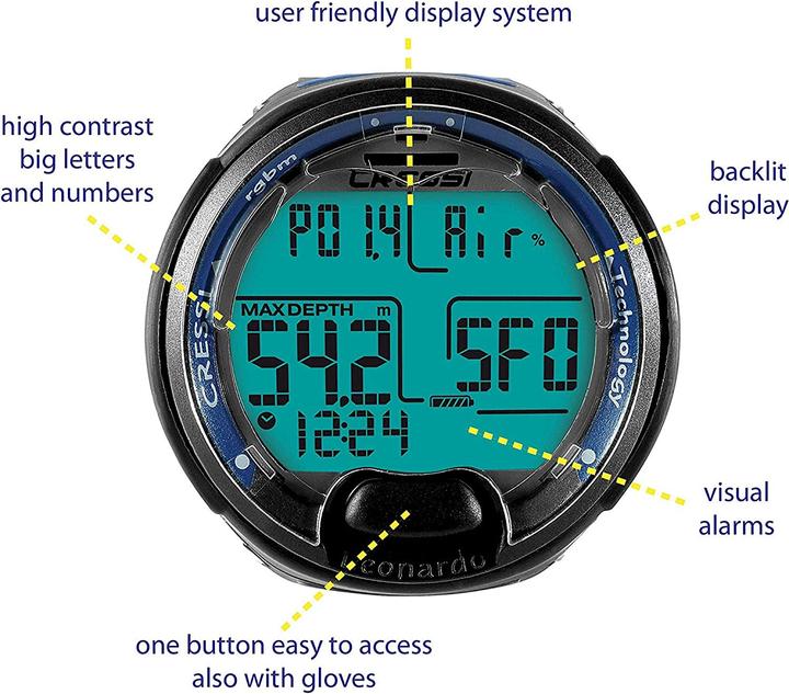 Actual product image Cressi Dive Computer Air, Black/Blue Single