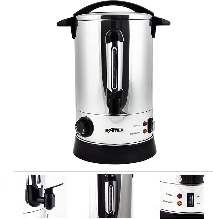 Actual product image Grafner XL Hot Drinks Machine Mulled Wine Maker 1500 Watt 8.8 Litre HG10741 (8.80 l)