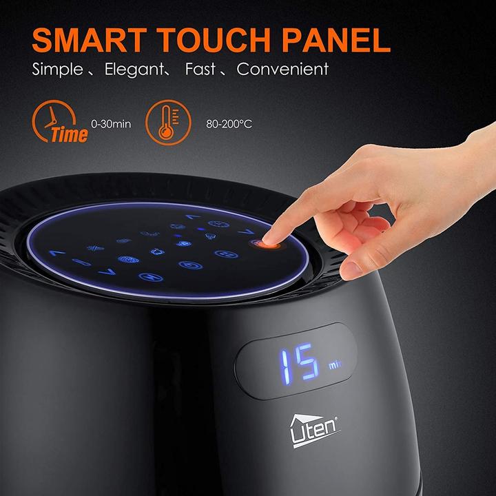 Actual product image Uten Hot Air Deep Fryer, 6,5L- LCD