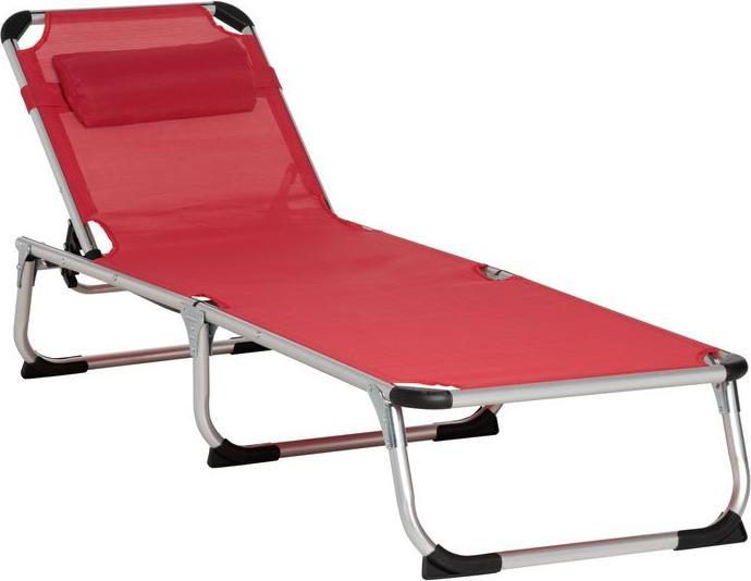 Immagine prodotto Swisshandel24 Lettino prendisole da giardino lettino in tessuto di alluminio lettino relax lettino regolabile in (165 cm)