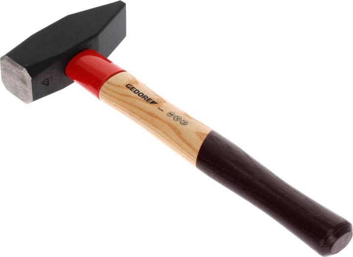 Actual product image Gedore 600 E-2000 Metalworker's hammer ROTBAND-PLUS with ash handle, 2 kg (2491 g)