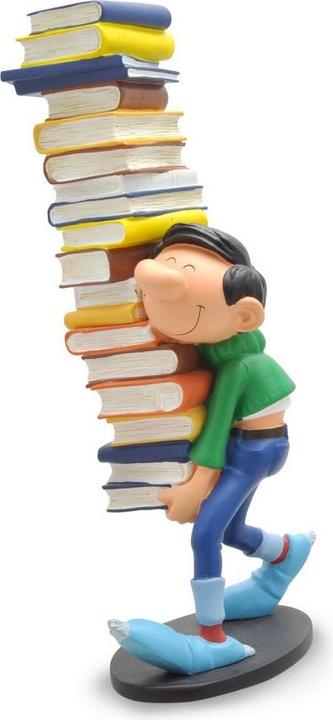 Actual product image Plastoy Gaston: Gaston Holding a Pile of Books 26 cm Statue (German)